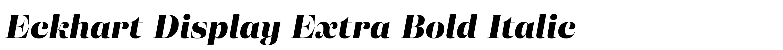 Eckhart Display Extra Bold Italic